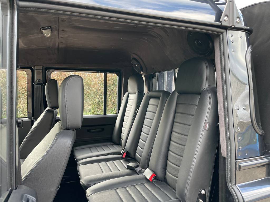 Land Rover Defender Brandon 130 Double Cab Black Metallic rear seats