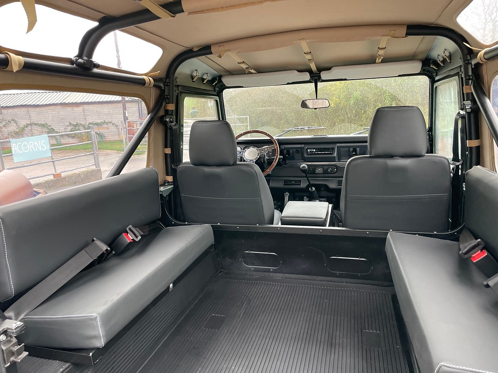 TATC Land Rover Defender 90 Green Soft Top back seats